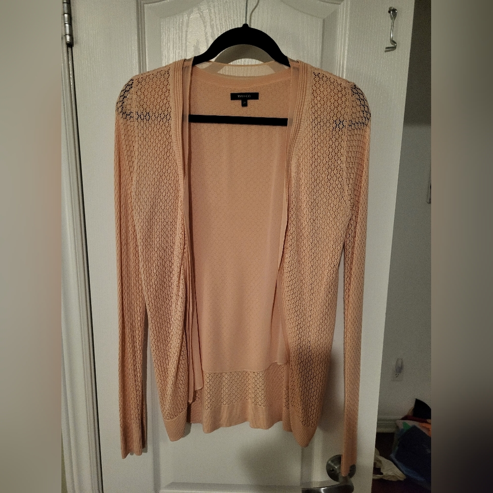 RW&Co Cardigan, Small, Light Pink